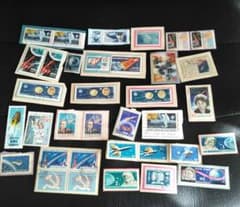 ハンガリー1959年発行60fソビエト探査機ルナ2 切手 他 宇宙