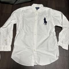 Ralph Lauren 長袖ボタンダウンシャツ ホワイト Lのサムネイル