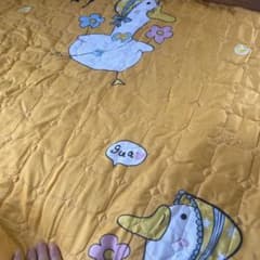 キルティング敷きパッド アヒル柄 イエローのサムネイル