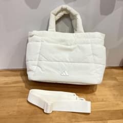 adidas ゴルフ キルティングバッグ オフホワイト 2WAY ショルダー 