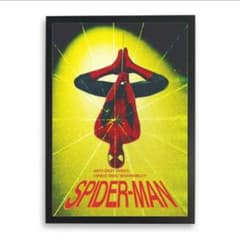Immediate shipping. Spider-Man poster, framed, overseas interior decor, A4 size.