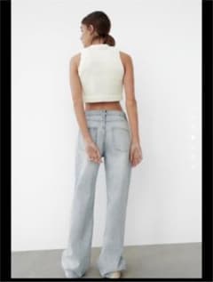 ZARA クロップド丈ニットトップスのサムネイル
