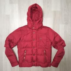 美品 ラルフローレン ゴルフ ダウン 赤 レッド 女性 XS RALPH 送料込 