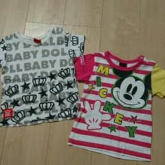 ベビードールTシャツ2枚セット♡90sizeのサムネイル