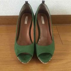 ZARAグリーンサンダル プラットフォームのサムネイル