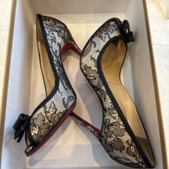 ね*ん様 Christian Louboutin レース オープントゥ パンプスのサムネイル