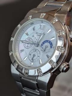 カシオ SHEEN 電波ソーラー シェル文字盤 サン＆ムーン SHN-7000のサムネイル