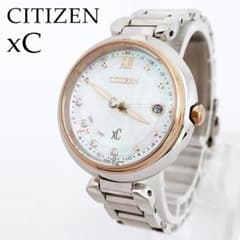 【美品】 シチズン xC ミズコレクション フローレットダイヤモデル シェル