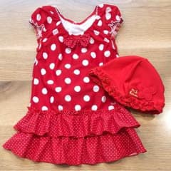 ミキハウス♡100水着＋キャップ セット 即購入可のサムネイル