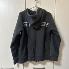 90s OLD STUSSY グレー ジップパーカー フーディー ステューシー 