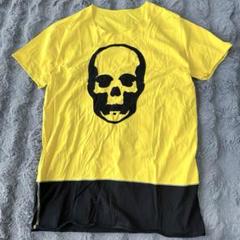 lucien pellat-finet スカルプリントTシャツ M イエロー 黄