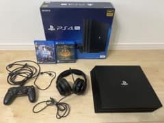 ps4 pro 1TB 、コントローラー、HORIヘッドセット、エルデンリングのサムネイル