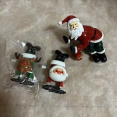 クリスマス ゼンマイ式おもちゃ サンタ トナカイ 2点セット➕サンタ