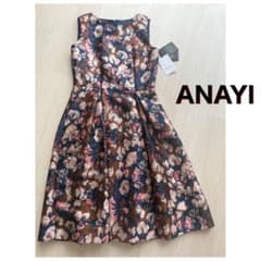 ANAYI 花柄 ノースリーブワンピース 38のサムネイル