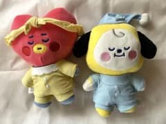 BT21 파자마 봉제인형 마스코트 2개 세트