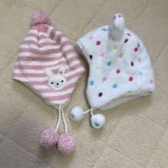 ふわふわ帽子　2点セット　48〜50cmのサムネイル