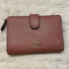 COACH 二つ折り財布　ベージュ／ピンクのサムネイル