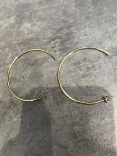 ゴールド フープピアス 5cm 大ぶり シンプルのサムネイル
