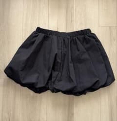 バルーンショートパンツ ブラックXSサイズ キュロット スカパン　実寸M