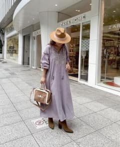 sandlessmoon original Botanical 刺繍ワンピースのサムネイル