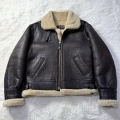 90s】vintage B-3 リアルムートン フライトジャケット L 超短丈 - メルカリ