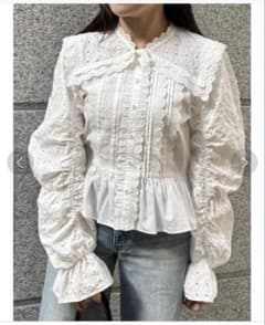 moussy LACE SHIRRING SLEEVE ブラウスのサムネイル