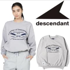 美品・23SS】DESCENDANT クロスパドルクルーネックスウェットグレー 