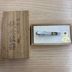 タイ製象デザイン金属工芸5点セット　未使用品 金沢オータニ 純金象嵌 K24使用 タイピン 伝統工芸 象嵌細工 箱付
