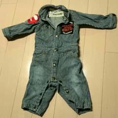 JUNK STORE つなぎ風ロンパース(サイズ70、used)子供服のサムネイル