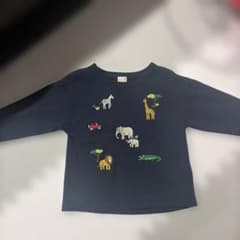 petit main 動物刺繍 長袖Tシャツ100cmのサムネイル