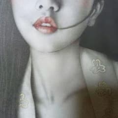 石川吾郎作☆石版画 ・リトグラフ「女性ポートレート」14/100部 - メルカリ