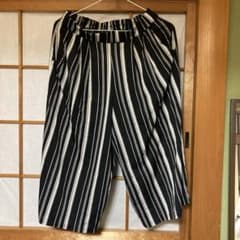 ワイドパンツ ガウチョパンツ ストライプのサムネイル