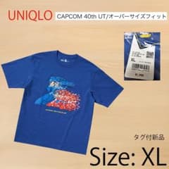 【タグ付新品】XL ユニクロ CAPCOM UT Tシャツ ブルー ロックマンのサムネイル