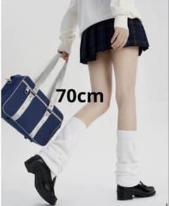 70cm ルーズソックス 白 アクリル ロング丈 韓国風のサムネイル