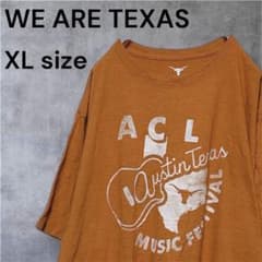 USA 헌 옷 페스티벌 티셔츠 XL 오렌지 기타 텍사스 음악
