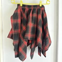 チェック柄アシンメトリースカート Fサイズのサムネイル