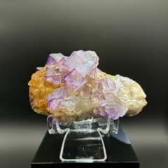 中国新疆産 フローライト×クォーツ 標本 高透明・鉱物標本　コレクション向け 中国新疆産 フローライト×クォーツ 標本 高透明・鉱物標本
