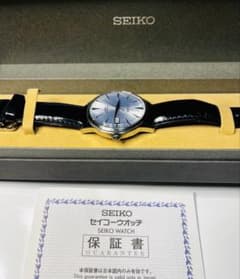 ◉SEIKO メカニカルウォッチ 文字盤 アイスブルー ブラックベルト 