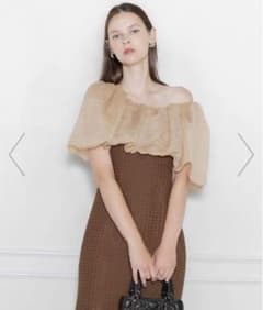 LEJA/2WAYオフショルダーワッフル生地マーメイドドレスのサムネイル