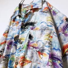 激レア 93 M patagonia パタロハ 毛針 アロハシャツ - メルカリ