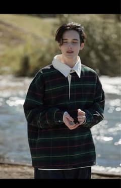 bonbonstoreinterwovenplaidpulloPoloshirtのサムネイル