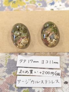 天然石のピアス　ユナカイトのサムネイル