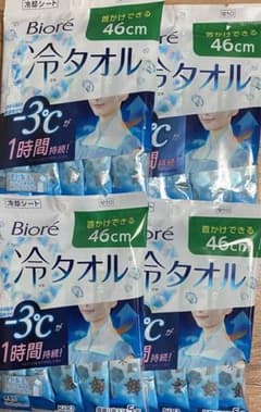 ビオレ 冷タオル 5包入　✖️4袋のサムネイル
