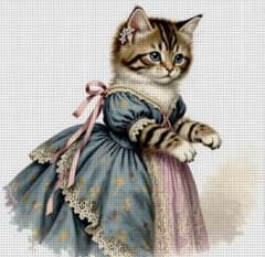 ドレスねこ　クロスステッチ　キットのサムネイル