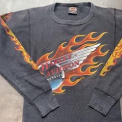 90's HARLEY DAVIDSON thermal topのサムネイル