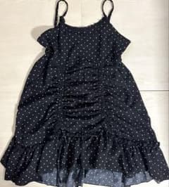 apres jour mignon ドット柄 キャミワンピース ブラックのサムネイル