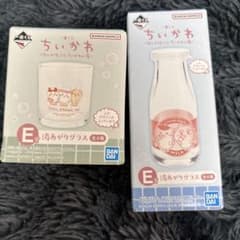 ☆ 치 카와 글라스 세트 ☆ 이치 반 쿠지 ☆ E 상 ☆ 온천 잔 ☆ 2 개 세트 ☆ 신품 미사용 ☆