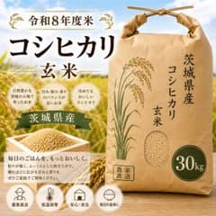 令和8年度茨城県産コシヒカリ玄米30kg - メルカリ