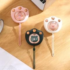 充電式かいろ　訳あり！かわいい猫の手　ハンドウォーマー★ 深緑クマちゃんのサムネイル