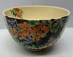 九谷焼 寿◯作 色絵 蔦文 抹茶茶碗 茶道具 【銘あり・美品】 - メルカリ